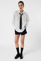 Plain cotton shirt with coat-of-arms - ALIX