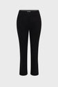 Black ankle-length straight-leg pants (pantalon droit) with a fitted waist, shown against a plain white background.