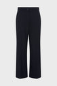 Black straight-leg dress pants with a single button closure at the waist, displayed on a plain white background.