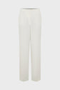 White straight-leg pantalon femme with a clean, minimalist design, shown against a plain light background.