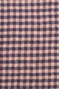 A close-up of a fabric with a motif à carreaux in maroon, navy blue, and cream colors, showing a repeating grid of small squares—perfect for an élégante écharpe vichy crafted from laine fine.