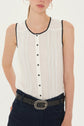 Top sans manches bicolore