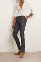 MAUREEN - pantalon slim en coton enduit
