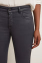 MAUREEN - pantalon slim en coton enduit
