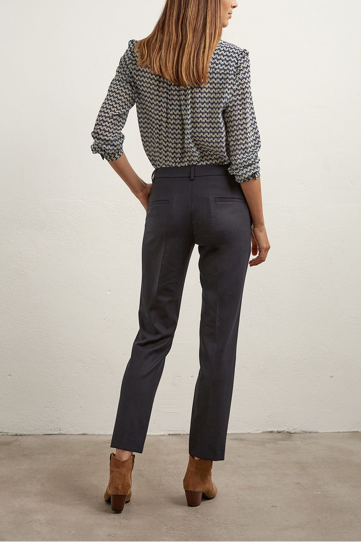 Livia - Pantalon 7/8 en laine mélangée