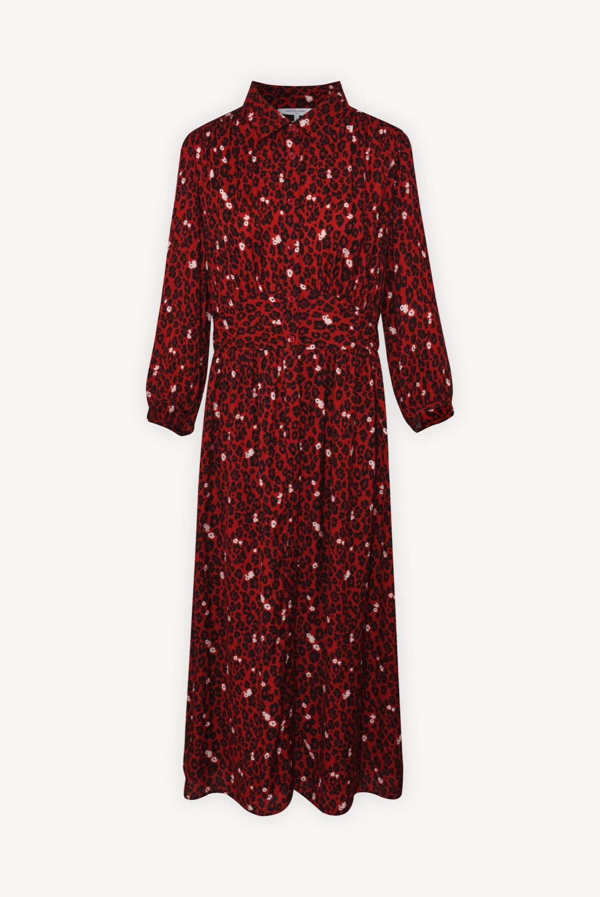Robe longue en jacquard à imprimé animalier