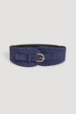 Corset belt in suede leather with rivets - OLYMPE