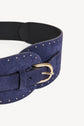 Corset belt in suede leather with rivets - OLYMPE