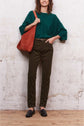 Pantalon droit en velours côtelé - EMMILY