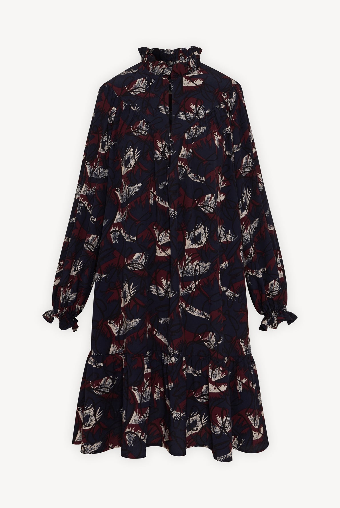 Robe courte et ample avec détails volantés - JULY