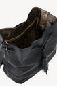 Sac seau en cuir grainé intérieur métallisé - JANE