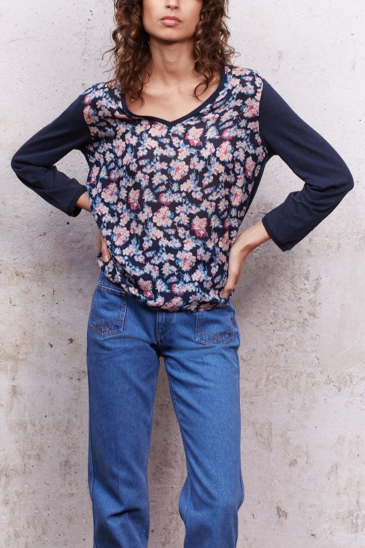 T-shirt bi-matière - ALEXIE