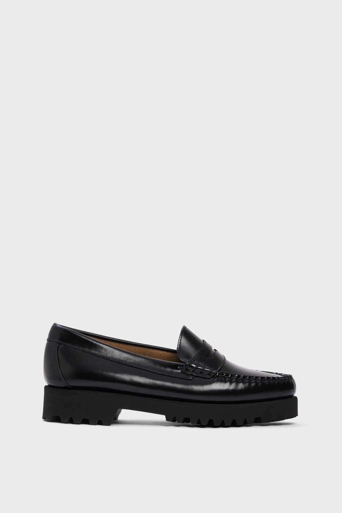 Mocassins compensés en cuir lisse - GABY