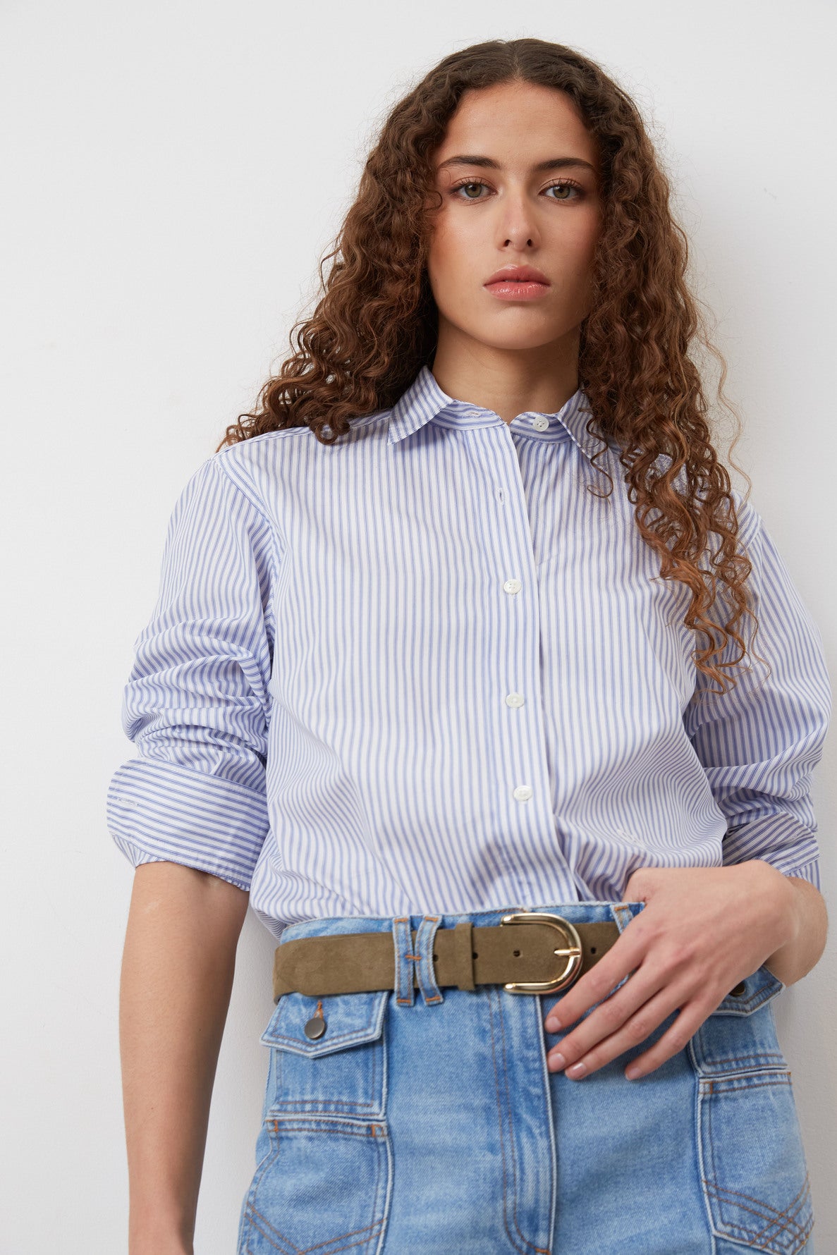 Chemise classique en popeline rayée - CAMERON