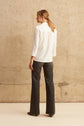 CYNTHIA - Zippered crepe shirt