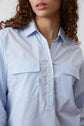 Chemise en popeline rayée - CANELLE