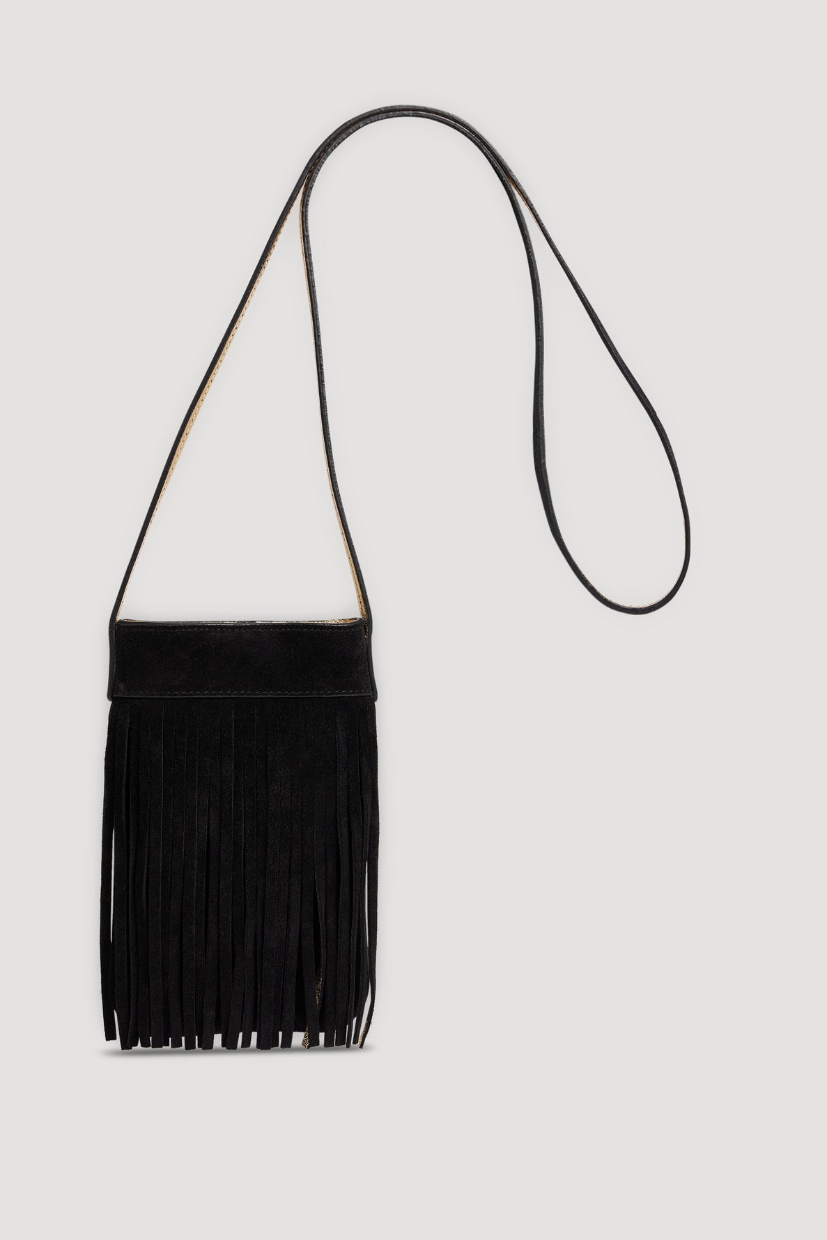 Phoneholder in suede leather metallic inside - MILO