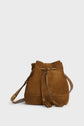 Sac seau en cuir velours - JANE