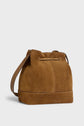 Sac seau en cuir velours - JANE