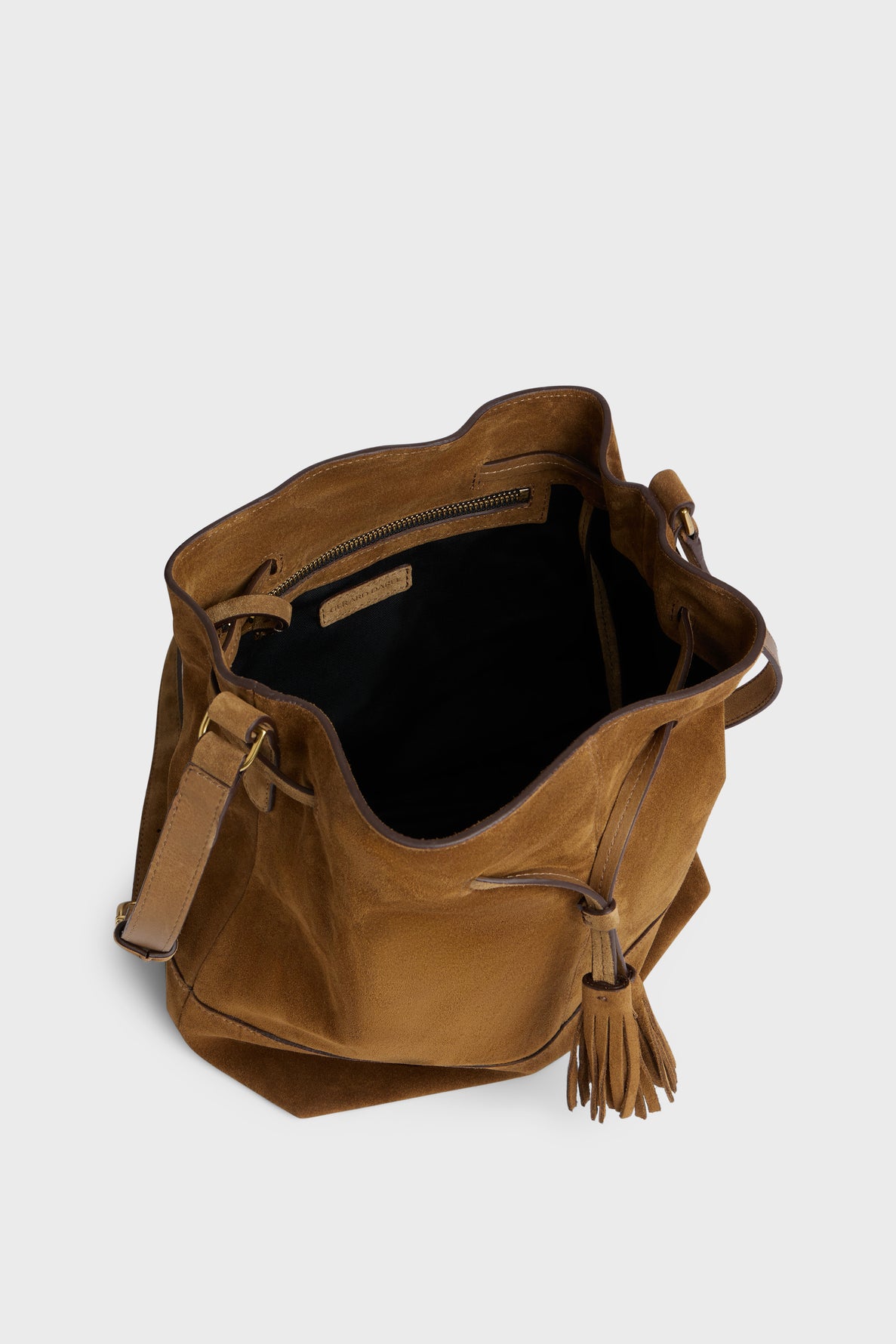 Sac seau en cuir velours - JANE