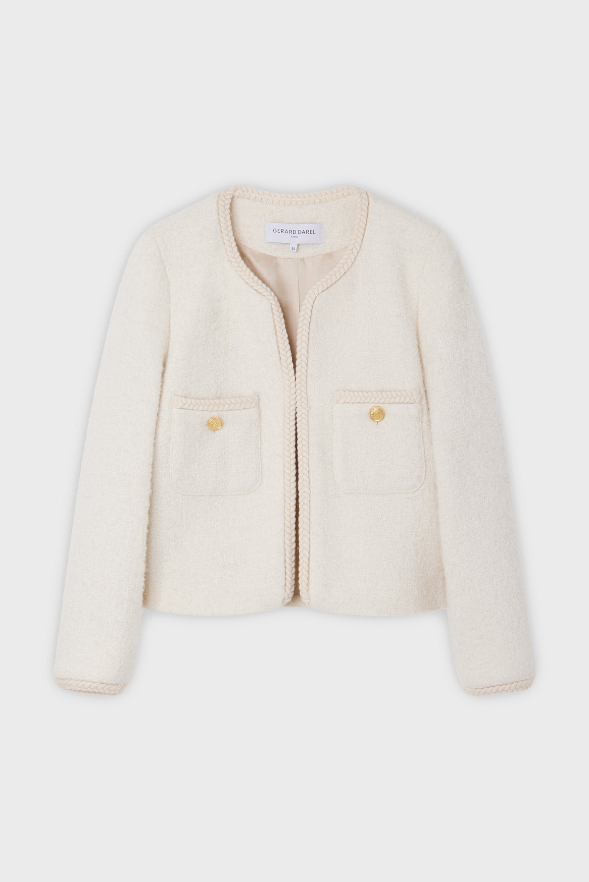 NEREA - Tweed jacket with braided trim