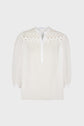 Blouse en voile de coton et dentelle - CARLO