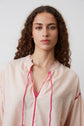 Macramé trim cotton blouse - NAEMIE