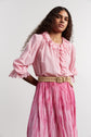 100% cotton embroidered blouse - CHARLINE