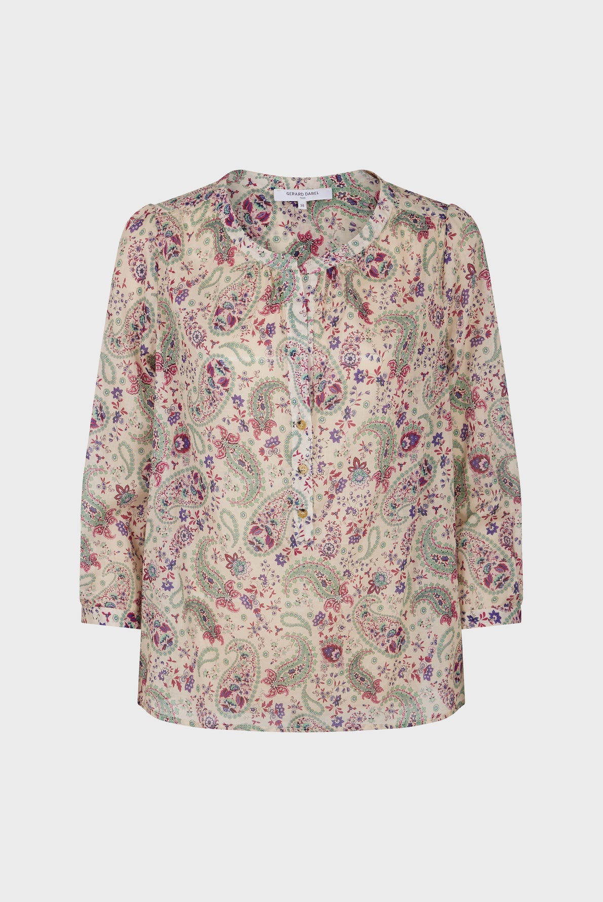 Blouse en voile de coton Bandana -CLAUDE
