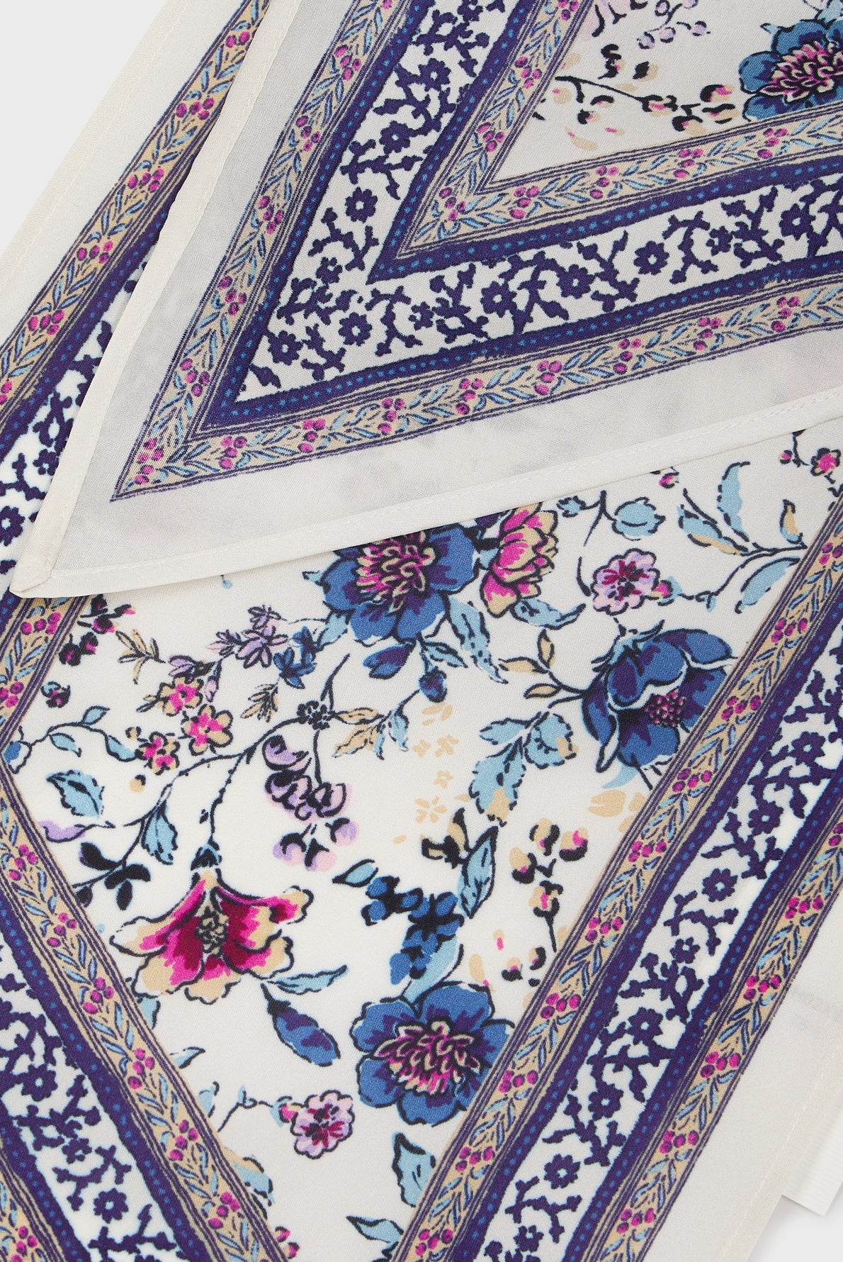 Floral print silk scarf - GAIA