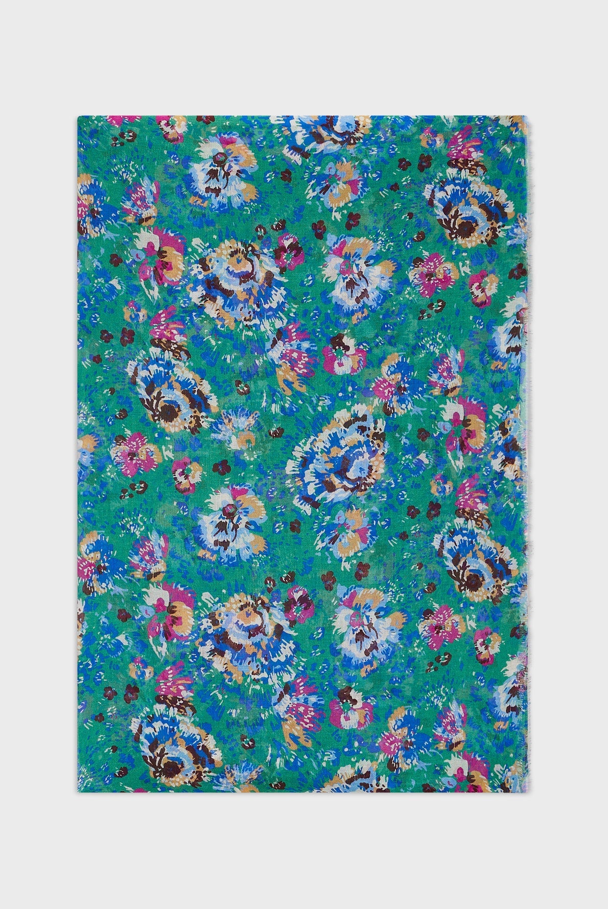 Multi-colored floral fine scarf - GRAZIA