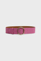 Ceinture large en cuir velours - INES