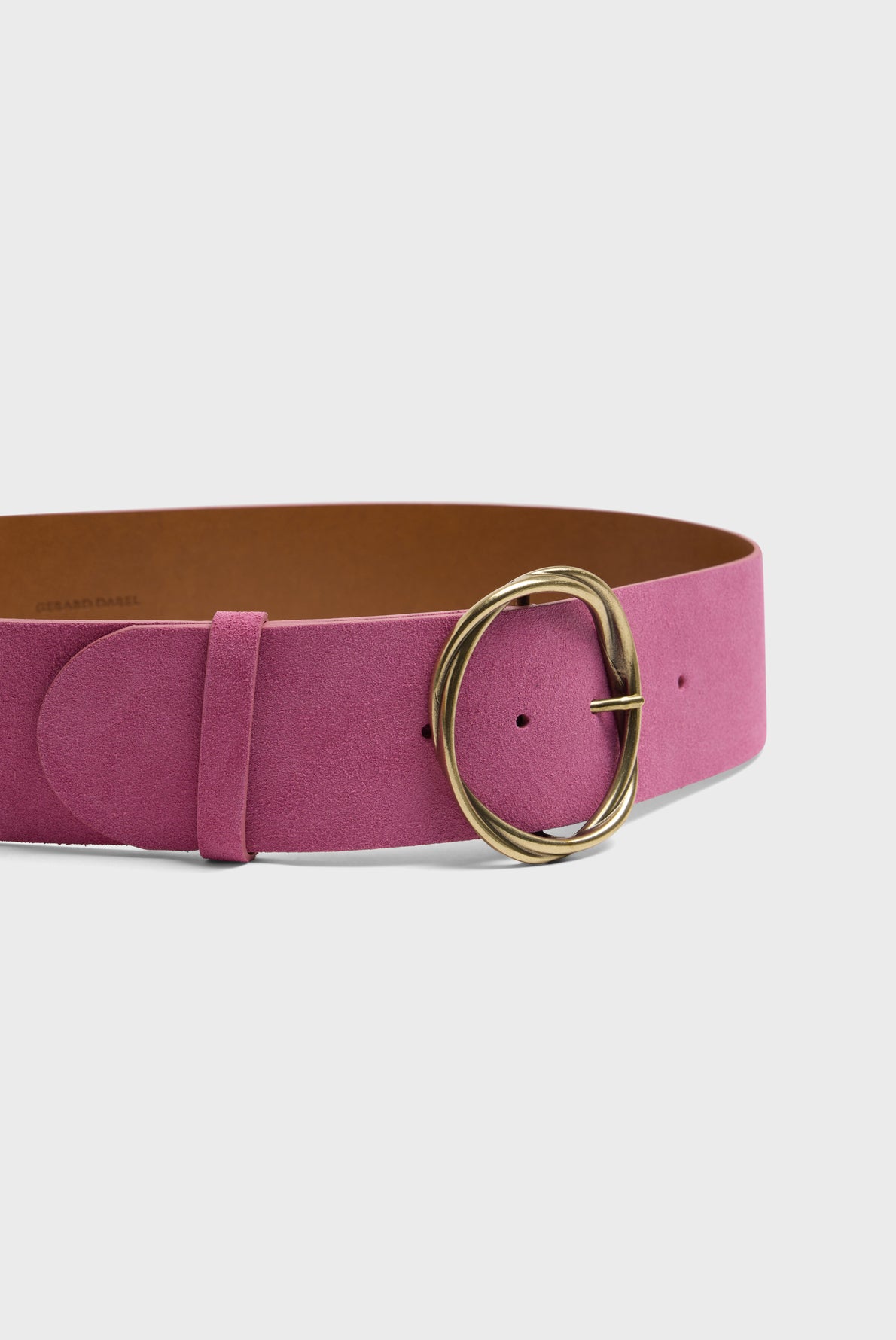 Ceinture large en cuir velours - INES