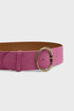 Ceinture large en cuir velours - INES