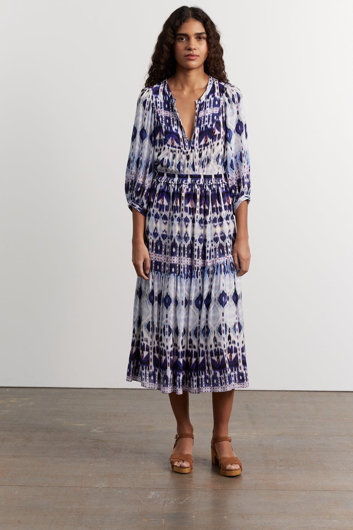 Pleated ethnic style skirt - BADICE