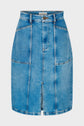 Straight denim skirt - BAMBOU