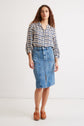 Straight denim skirt - BAMBOU