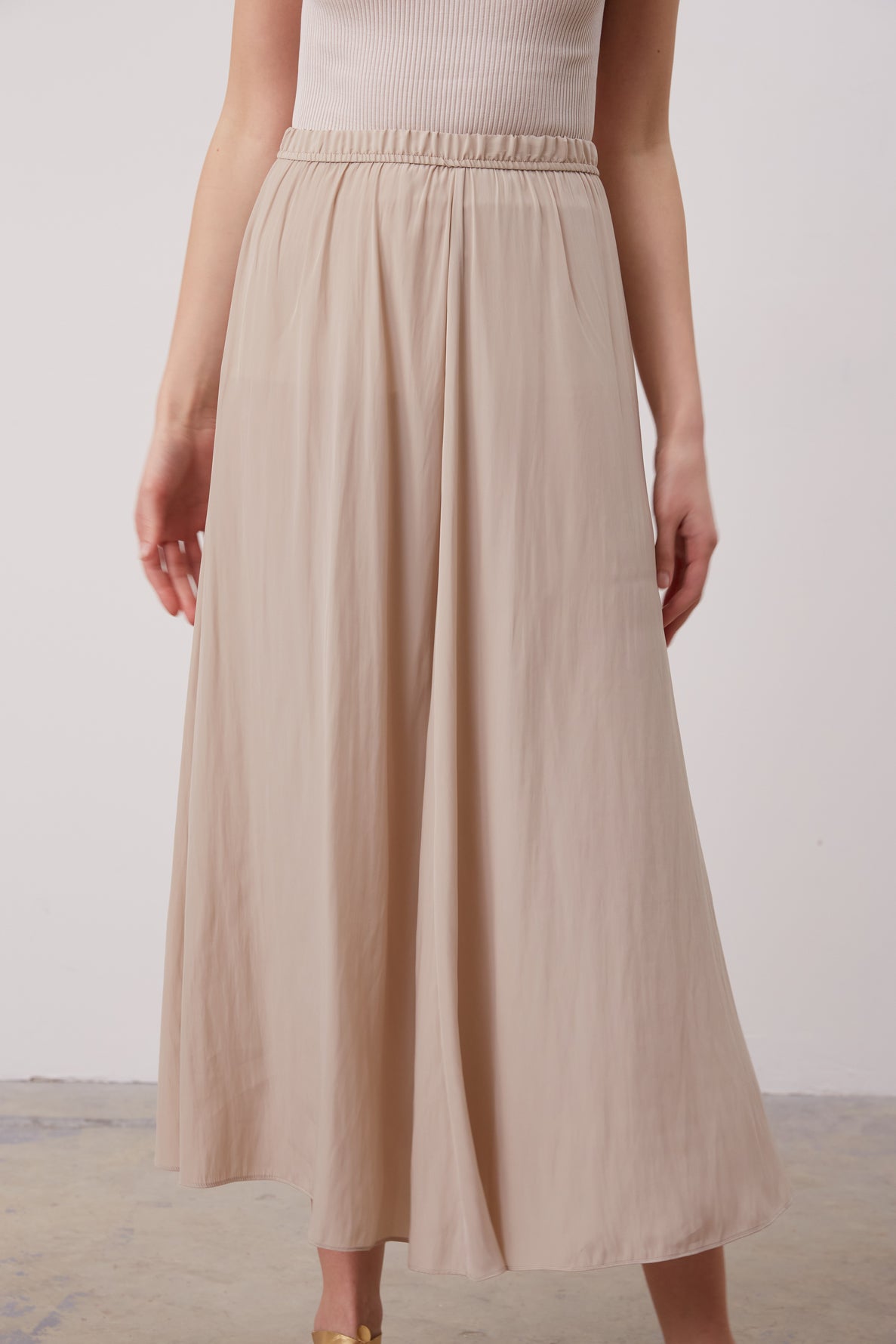 Maxi satin skirt - BLANCHE