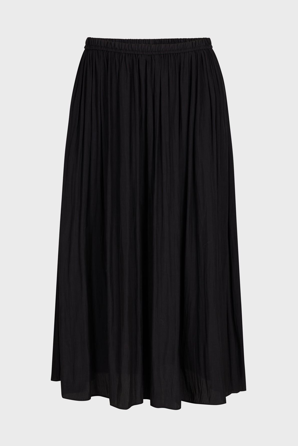 Gathered satin skirt- BLUE