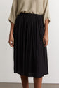 Gathered satin skirt- BLUE