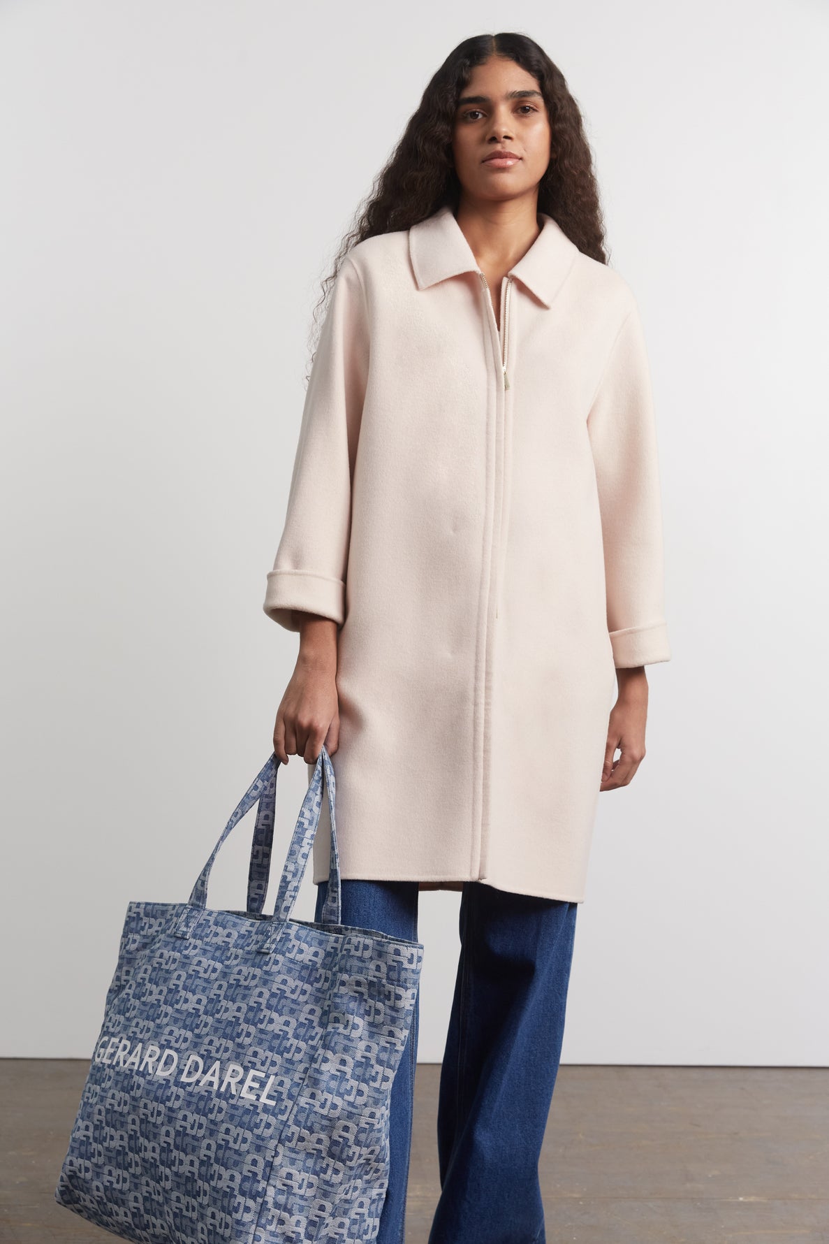 Manteau en laine zippé - SABELLE