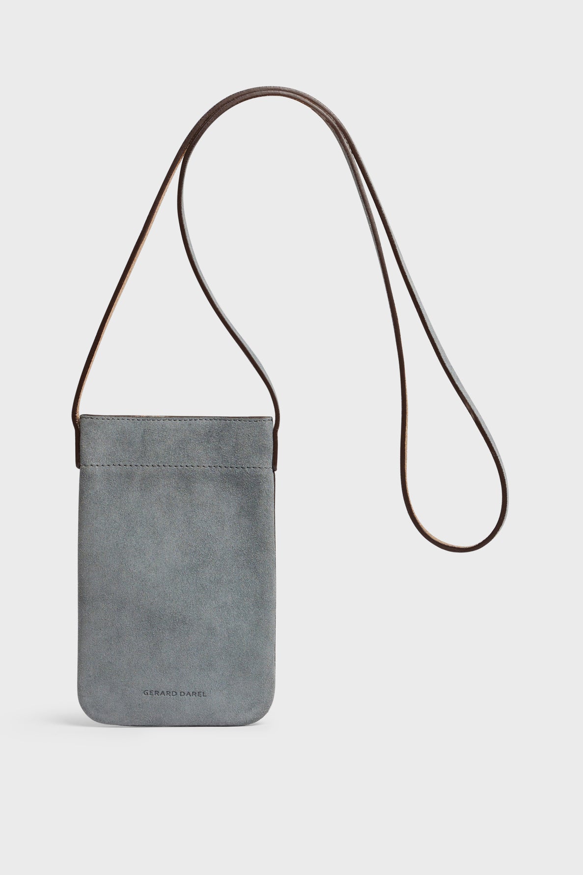 Phoneholder in suede leather metallic inside- LADYPHONE