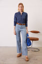 Linen mix flared pants - EGLANTINE