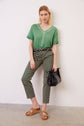 Lozenge print cotton pants - ELIESS