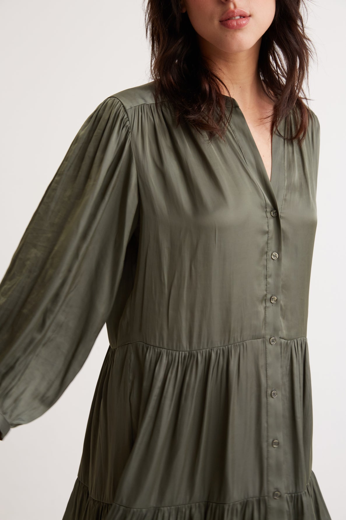 Robe courte satinée - JAUFREY