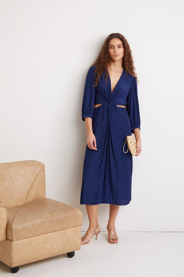 Robe fluide avec découpe - JESSY