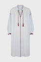 Robe mi-longue coton et macramé - ASHA