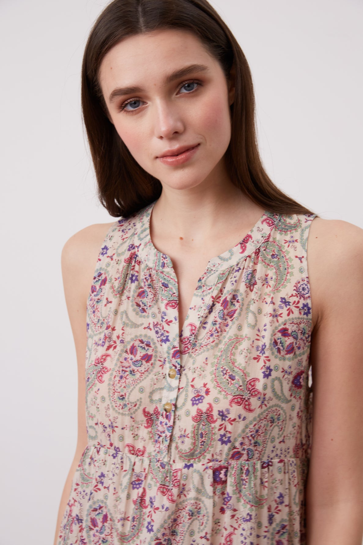 Robe longue en voile de coton - JAHNAEL