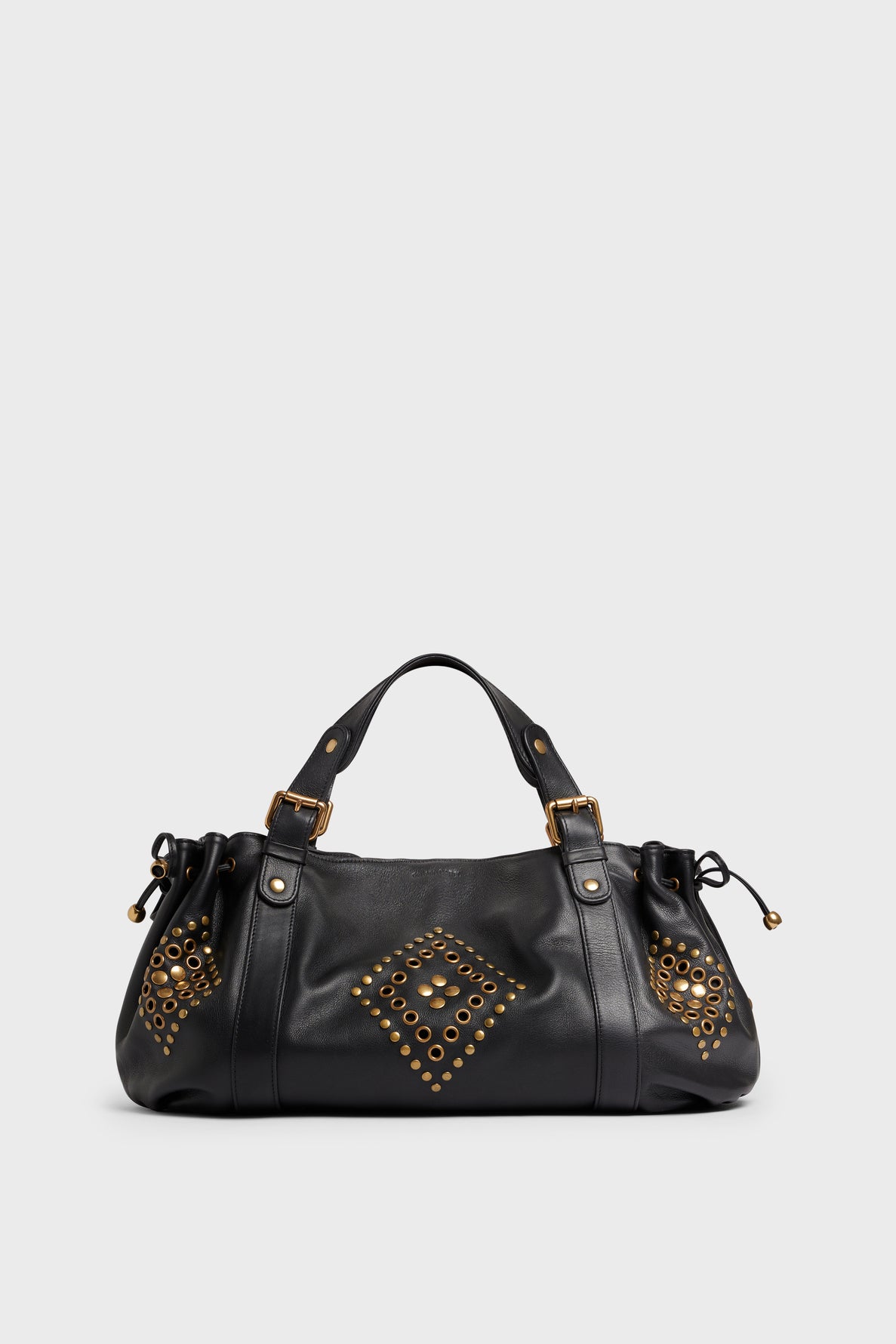 Leather handbag with studs - 24H