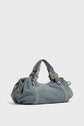Handbag in suede leather - 24H ZIP